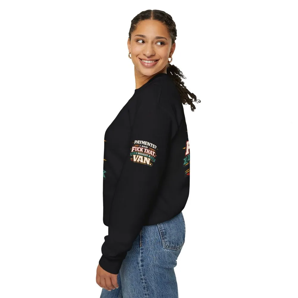 Unisex Heavy Blend™ Crewneck Sweatshirt — "Payments?I Said" Design F**K-Line