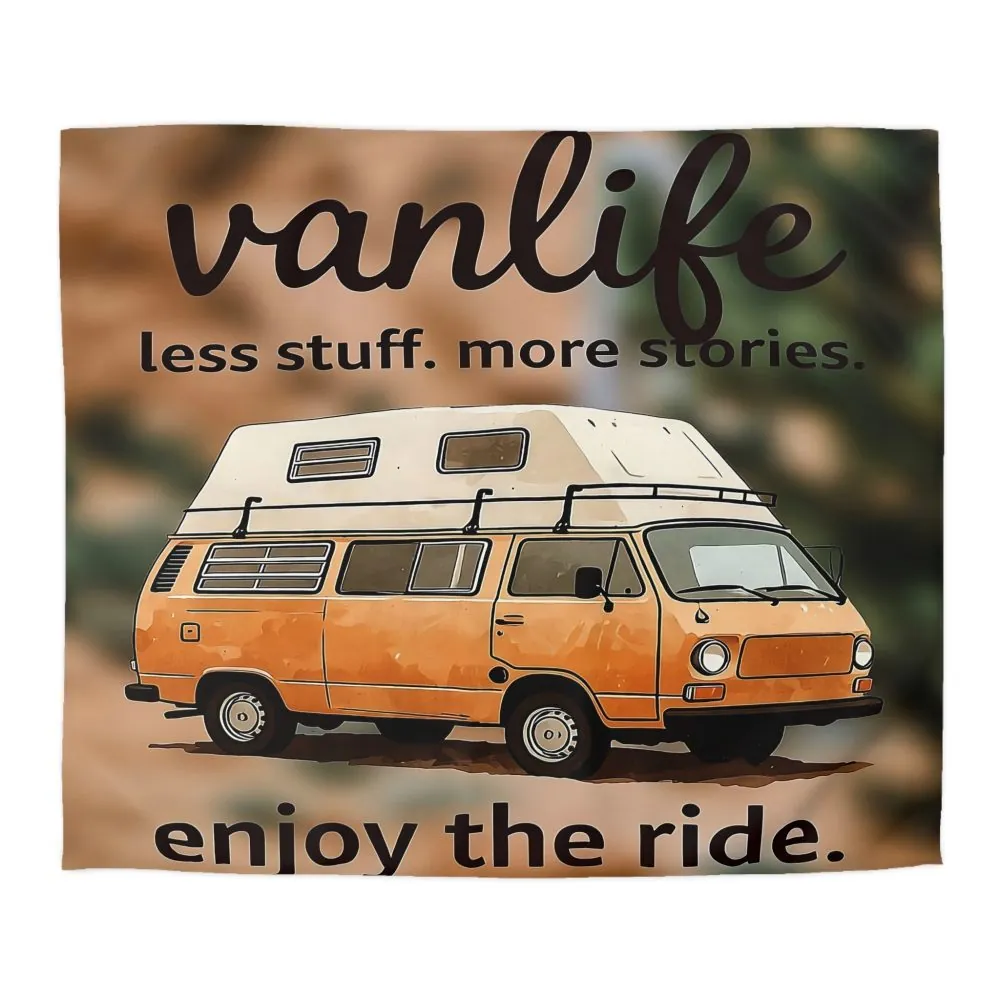 17909868703342453522_2048.jpeg Duvet Cover – “Vanlife - Less Stuff. More Stories. Enjoy the Ride.” Camper Van Bedding