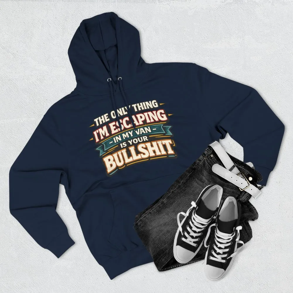 Three-Panel Fleece Hoodie - "The Only Thing I´m Escaping" Design F**K-Line