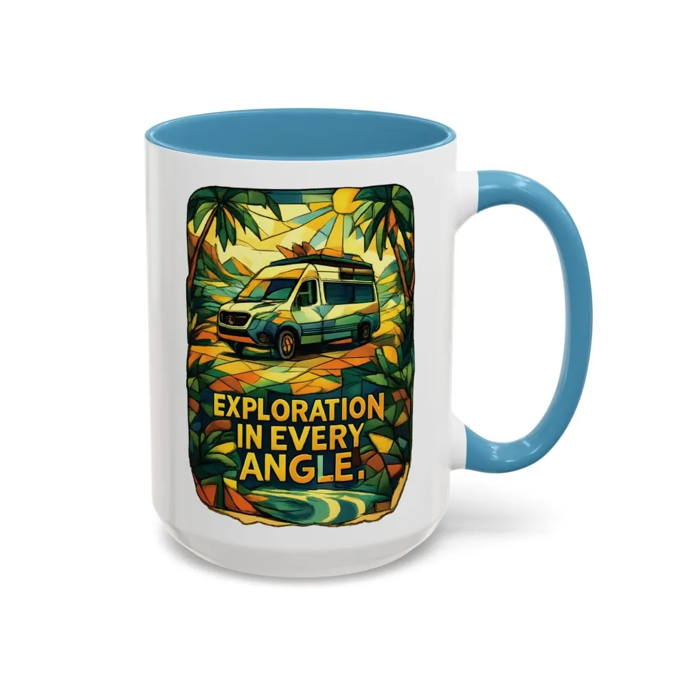 17928974977010030284_2048.jpeg Accent Coffee Mug (11, 15oz) — "Exploration In Every Angle" Design Cubic-Line