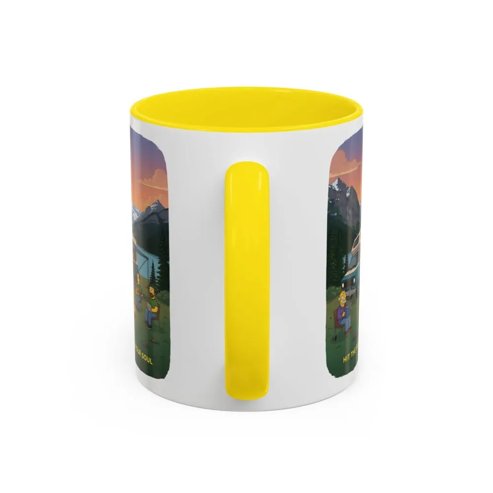 17930916816412130714_2048.jpeg Accent Coffee Mug (11, 15oz) — "Hit The Road-Find Your Soul" Design Sitcom-Line