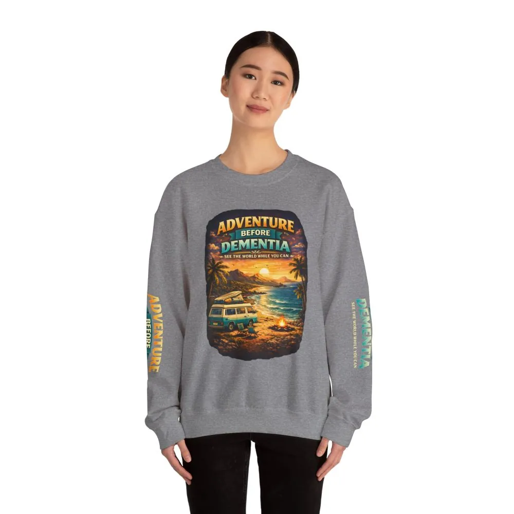 17933225921087113829_2048.jpeg Unisex Heavy Blend™ Crewneck Sweatshirt — "Adventure Before Dementia" Design Scenic-Line