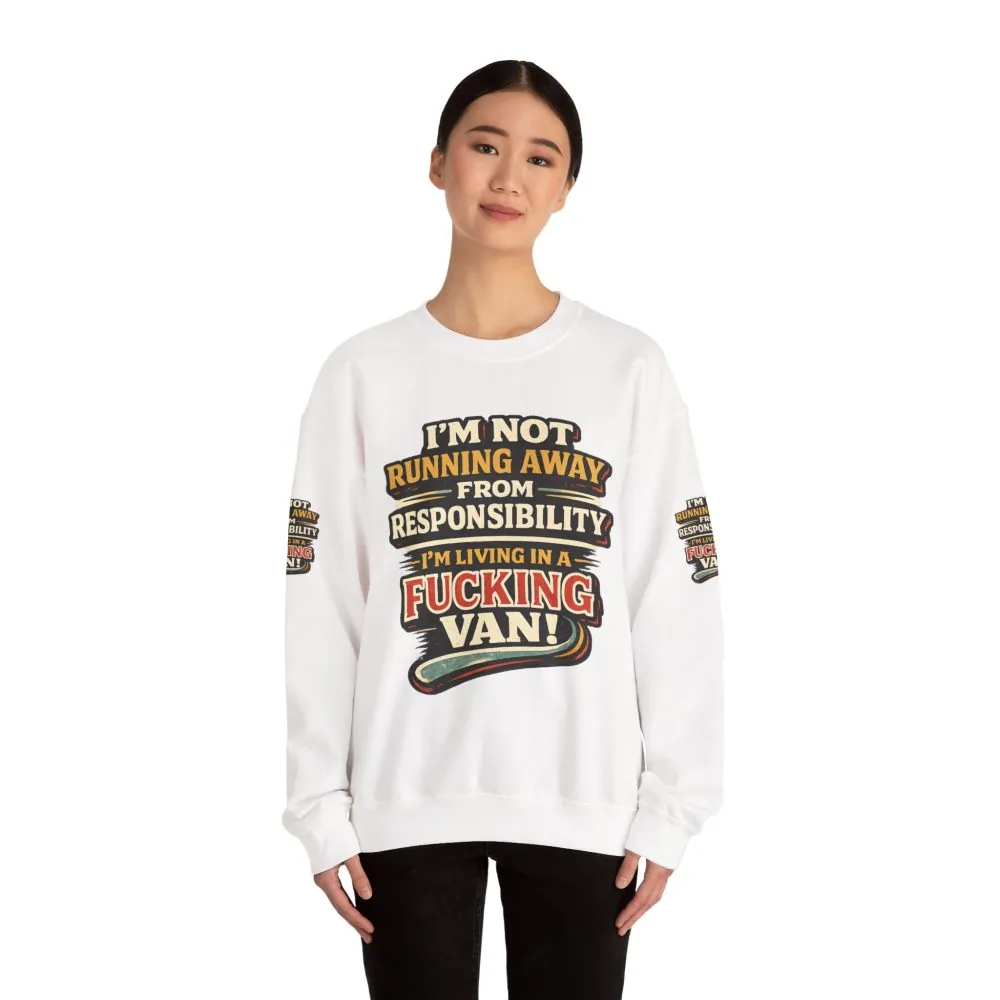 17937606812815376520_2048.jpeg Unisex Heavy Blend™ Crewneck Sweatshirt — "I`m Not running Away" Design F**K-Line