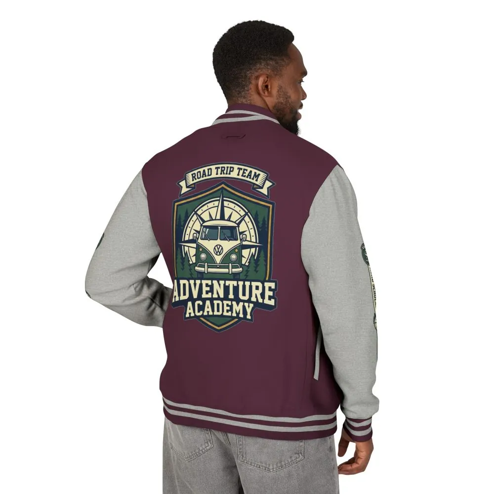 17938667488858930468_2048.jpeg Unisex Heavyweight Letterman Jacket (Awdis) —"Adventure Academy" Road Trip Team Varsity Jacket
