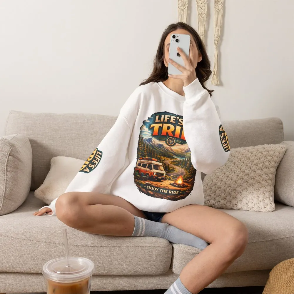 17943658230145989837_2048.jpeg Unisex Heavy Blend™ Crewneck Sweatshirt — "Life s A Trip" Design Scenic-Line