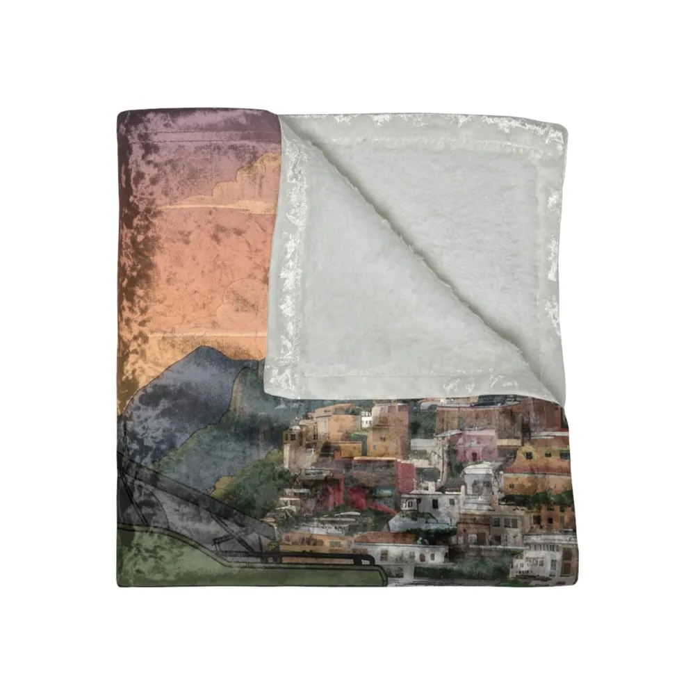 17949438550514985632_2048.jpeg Crushed Velvet Blanket —"Mountain Air And Alpine Adventure"" Design Sitcom-Line (Campervan)