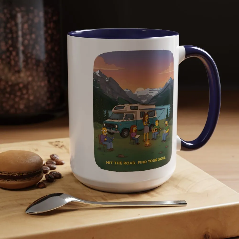 17954882544969509491_2048.jpeg Accent Coffee Mug (11, 15oz) — "Hit The Road-Find Your Soul" Design Sitcom-Line