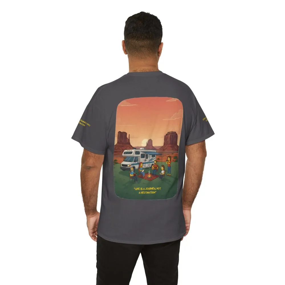 17992233668420590610_2048.jpeg Unisex Heavy Cotton Tee — "Life Is A Journey-Not A Destination" Design Sitcom-Line