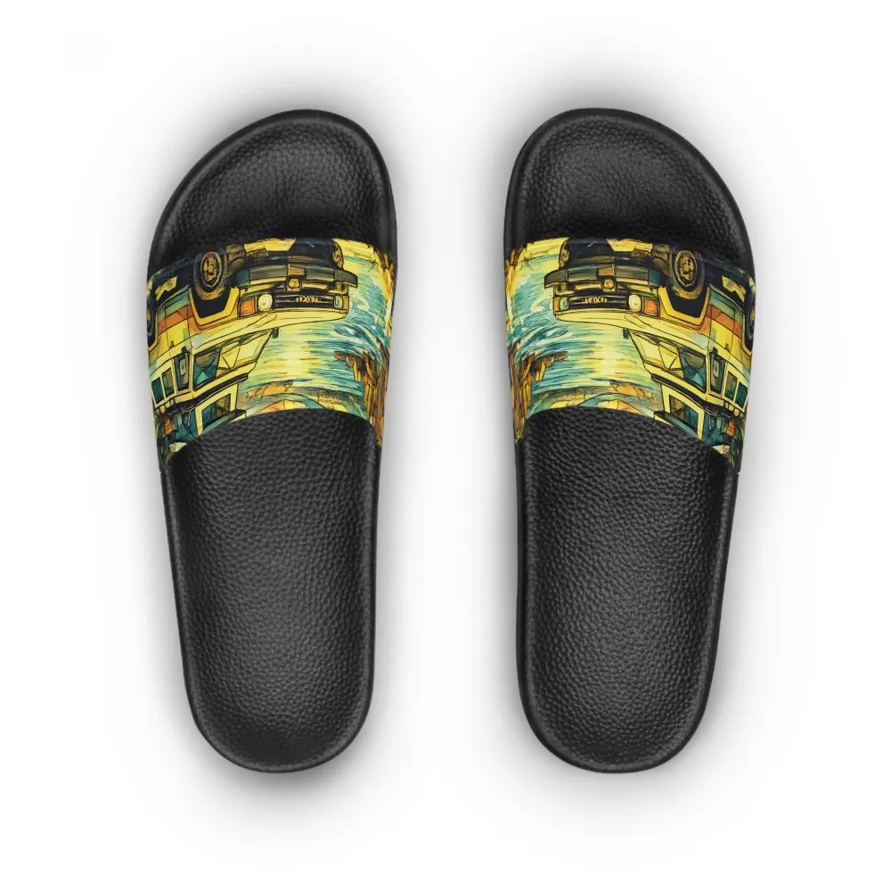 Women's Slide Sandals - Jeep Slides (Cubic-Line)