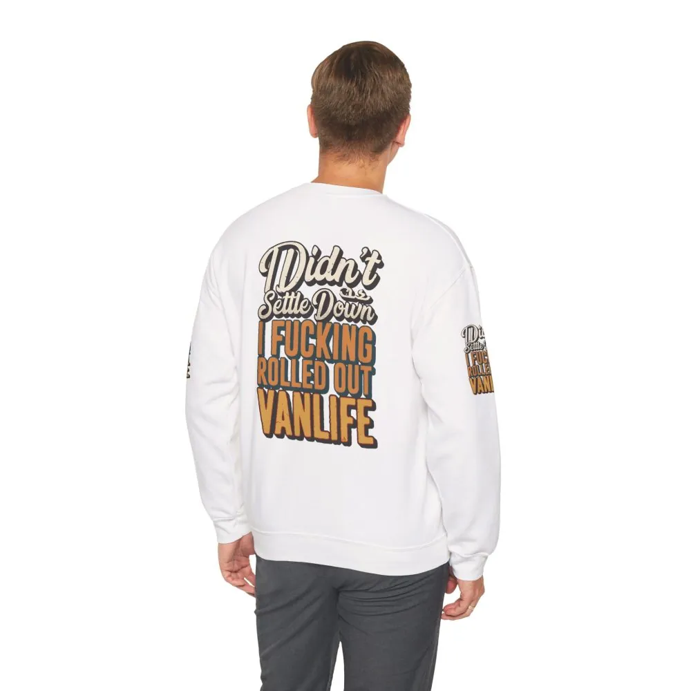 Unisex Heavy Blend™ Crewneck Sweatshirt — "Dind´t Settle Down" Design F**K-Line
