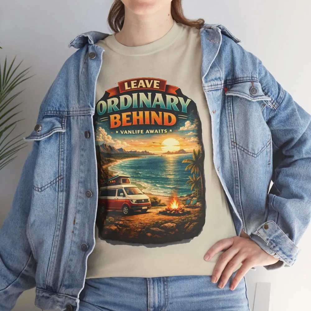18032261843176328187_2048.jpeg Unisex Heavy Cotton Tee — "Leave Ordinary Behind" Design Scenic-Line