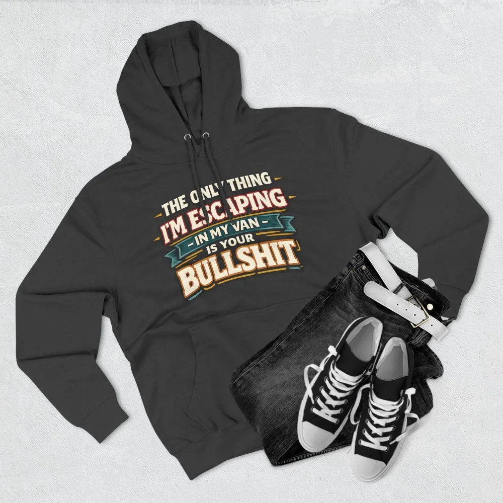 Three-Panel Fleece Hoodie - "The Only Thing I´m Escaping" Design F**K-Line