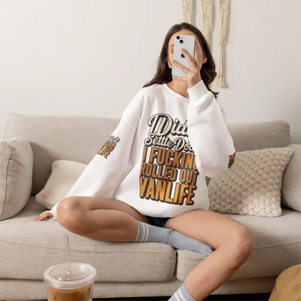 Unisex Heavy Blend™ Crewneck Sweatshirt — "Dind´t Settle Down" Design F**K-Line