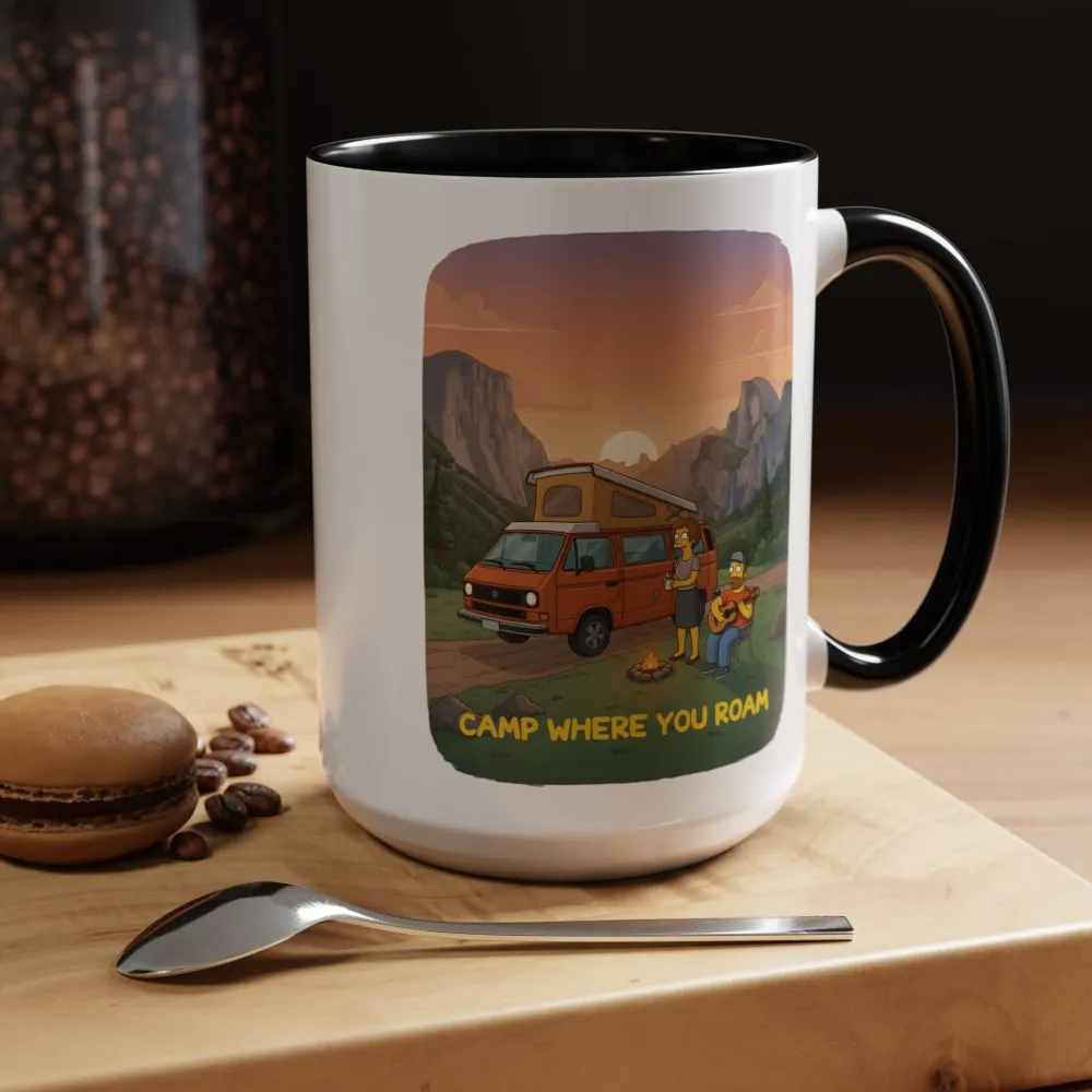 18090994040389205790_2048.jpeg Accent Coffee Mug (11, 15oz) — "Camp Where You Roam" Design Sitcom-Line