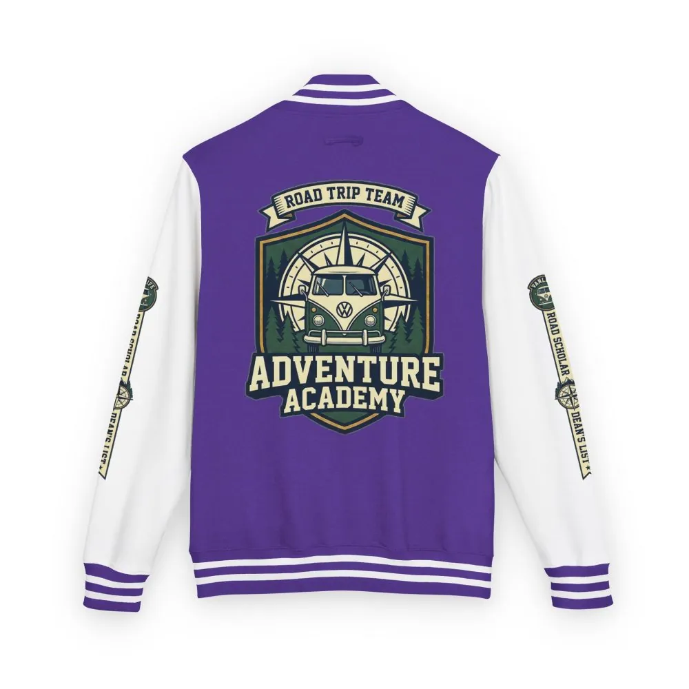 18094476198516214833_2048.jpeg Unisex Heavyweight Letterman Jacket (Awdis) —"Adventure Academy" Road Trip Team Varsity Jacket