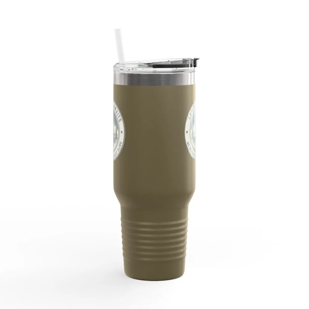 18100059006150138344_2048.jpeg Insulated Travel Mug - "Adventure Awaits-Go Where You Feel Most Alive" (40oz) – Retro Camper Design, Keep Drinks Hot or Cold