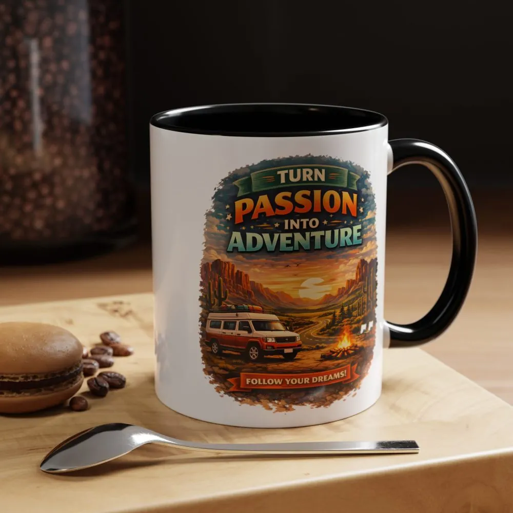 18102567321211088031_2048.jpeg Accent Coffee Mug (11, 15oz) — "Turn Passion Into Adventure" Design Scenic-Line