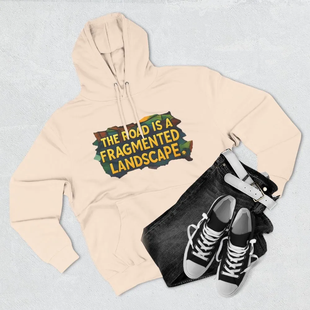 18106117879969243741_2048.jpeg Three-Panel Fleece Hoodie - "The Road Is A Fragmented Landscape" Design Cubic-Line