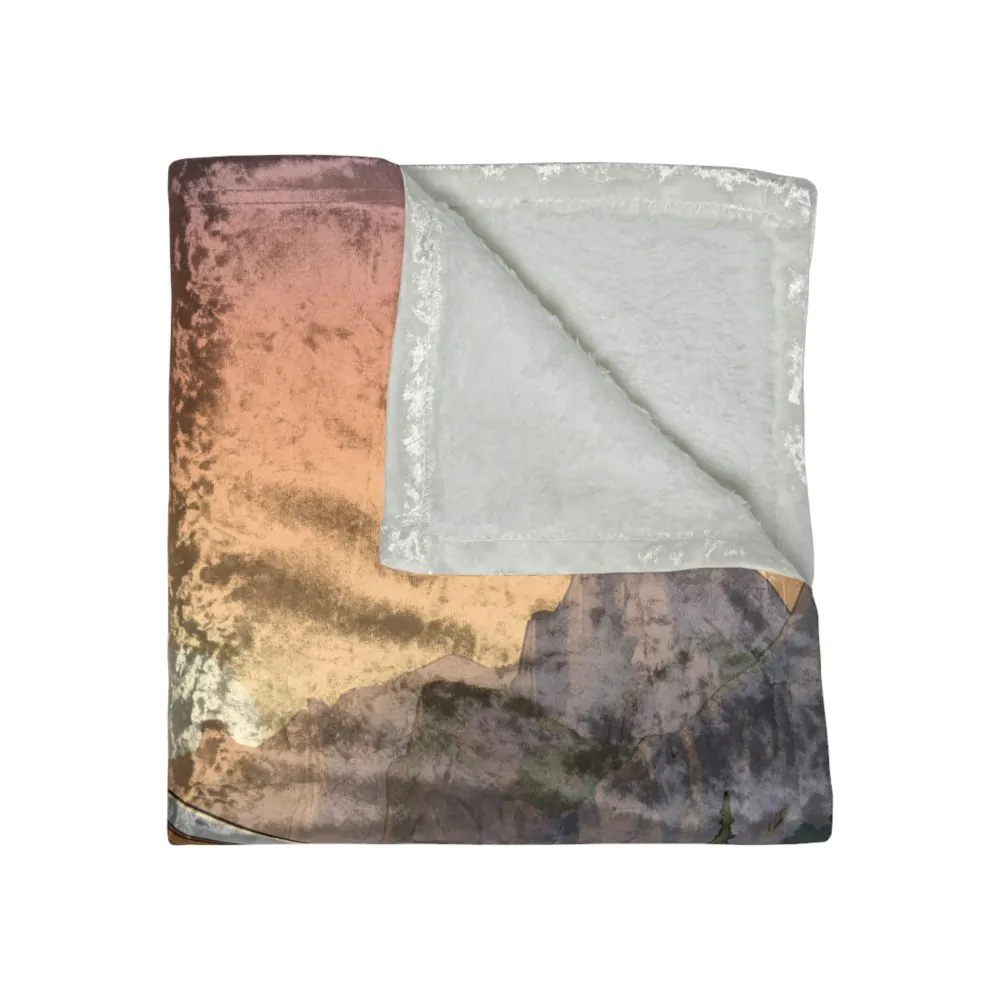 18109529846477549103_2048.jpeg Crushed Velvet Blanket —"Camp Where You Roam" Design Sitcom-Line (Campervan)