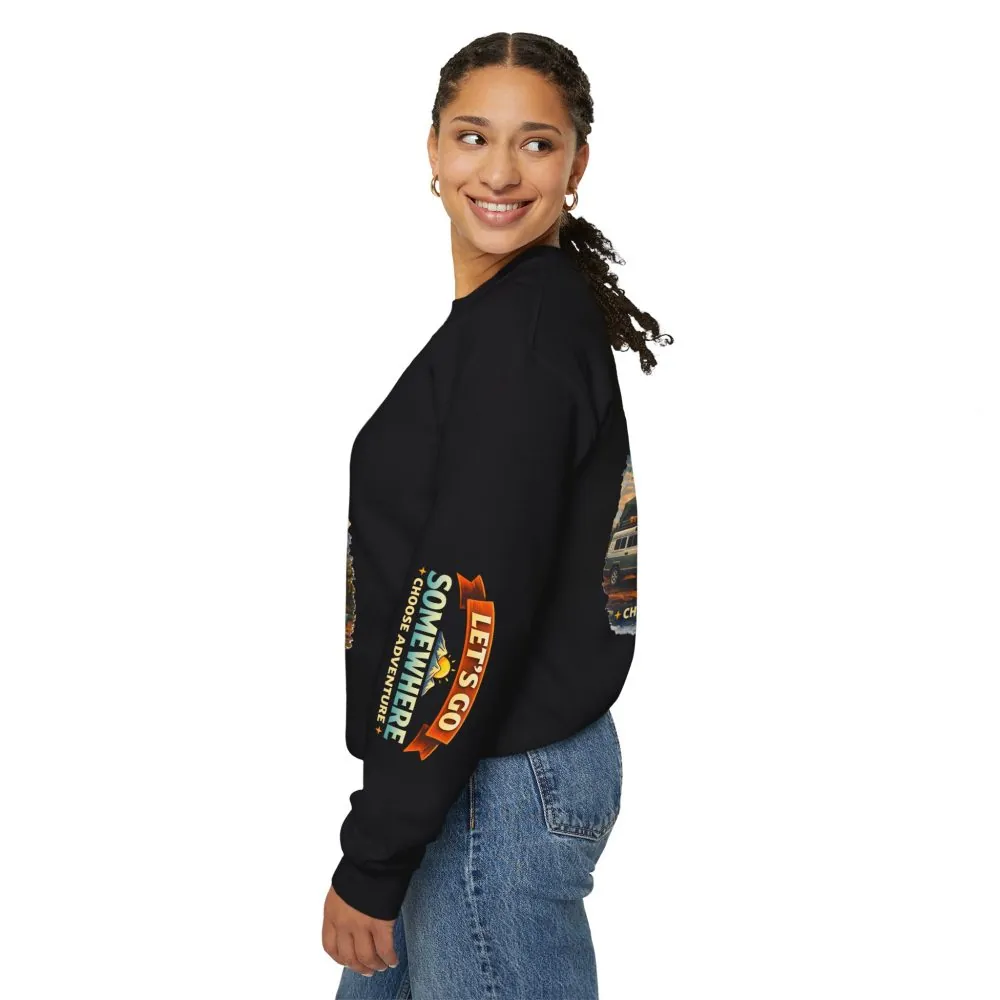 18114775558204015773_2048.jpeg Unisex Heavy Blend™ Crewneck Sweatshirt — "Lets Go Somewhere" Design Scenic-Line