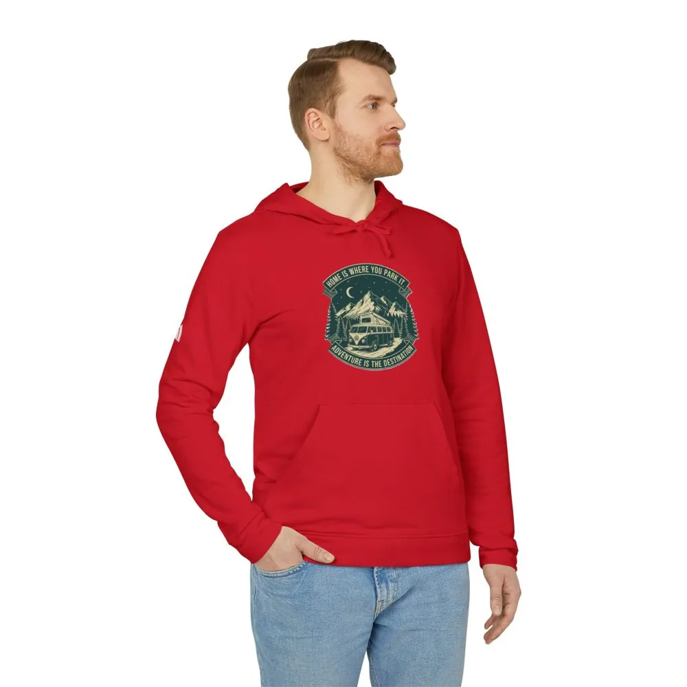 18129263755471809675_2048.jpeg Hoodie(Adidas) — "Home Is Where You Park It-Adventure is the destination" Outdoor Travel Pullover (Only Front Printed)
