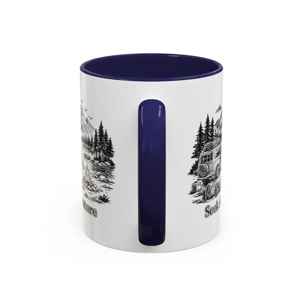 181590186385284286_2048.jpeg Accent Coffee Mug (11, 15oz) — "Seek Adventure" Design Minimal-Line