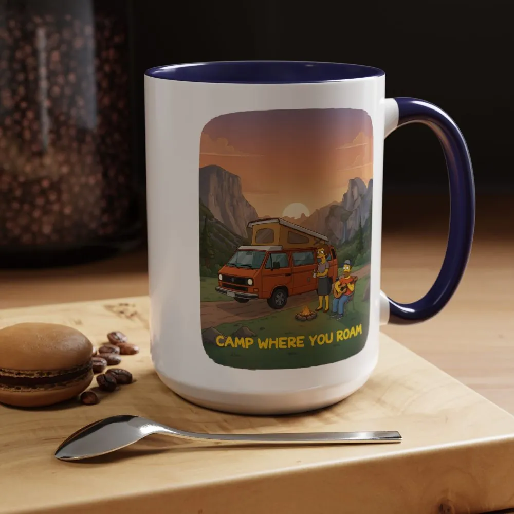 18159116609053880212_2048.jpeg Accent Coffee Mug (11, 15oz) — "Camp Where You Roam" Design Sitcom-Line