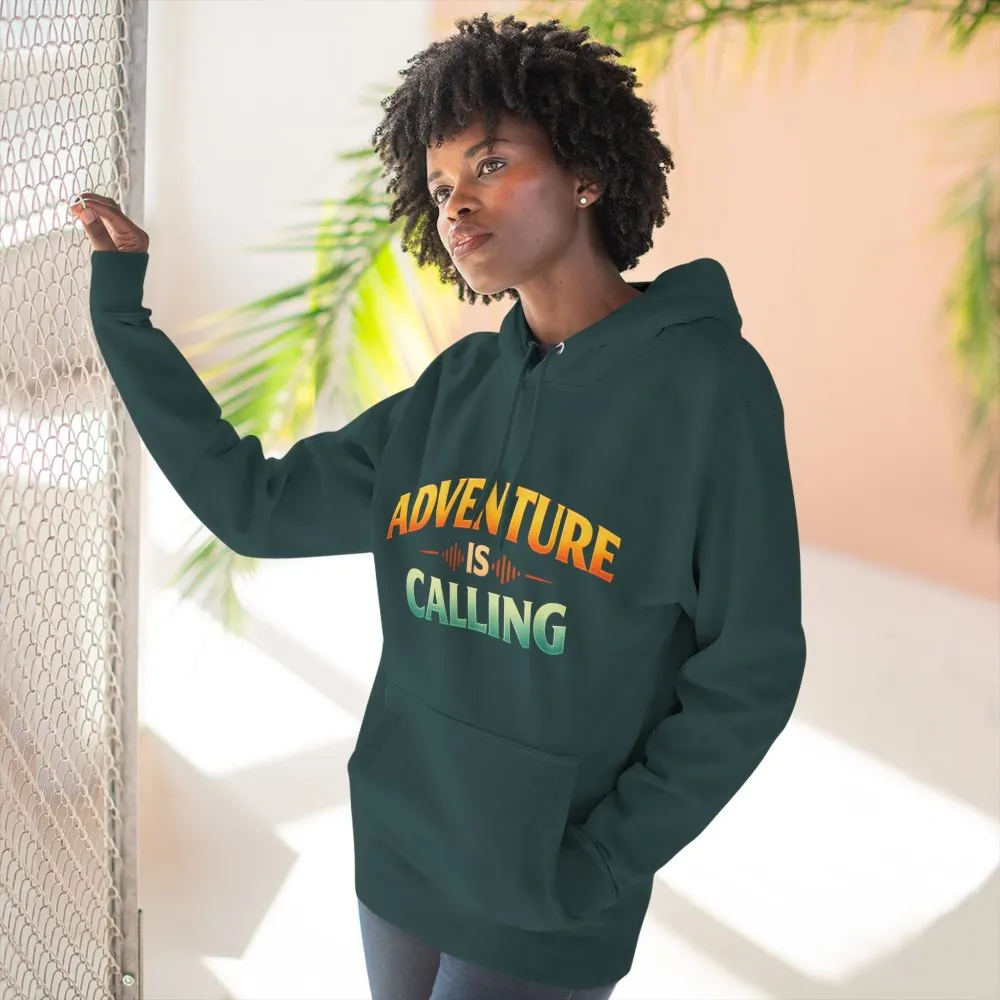 18159463335557452405_2048.jpeg Three-Panel Fleece Hoodie - "Adventure Is Calling" Design Scenic-Line