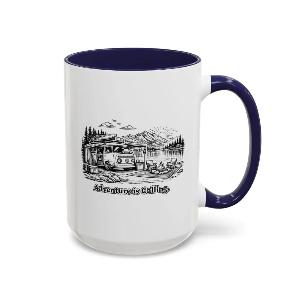 18172036615566347141_2048.jpeg Accent Coffee Mug (11, 15oz) — "Adventure Is Calling" Design Minimal-Line
