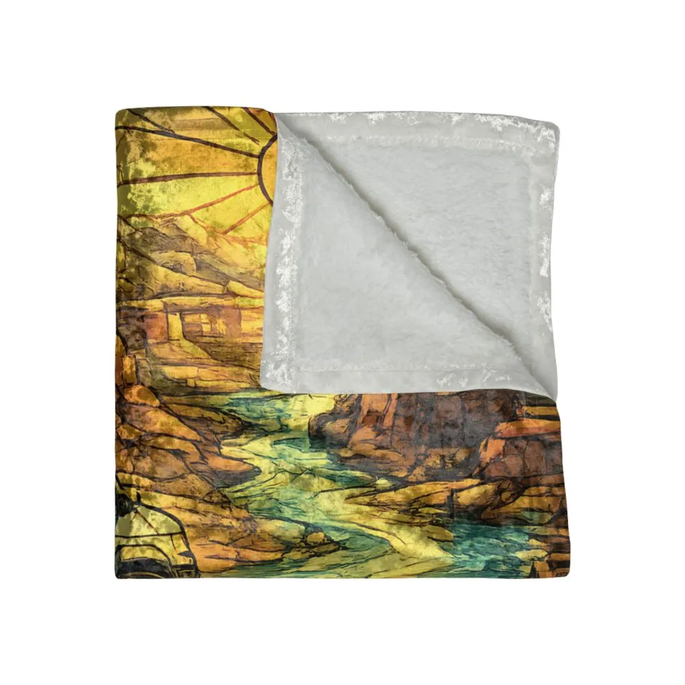 18172552795840333614_2048.jpeg Crushed Velvet Blanket —"Chase The Sunset" Design Cubic-Line (Campervan)