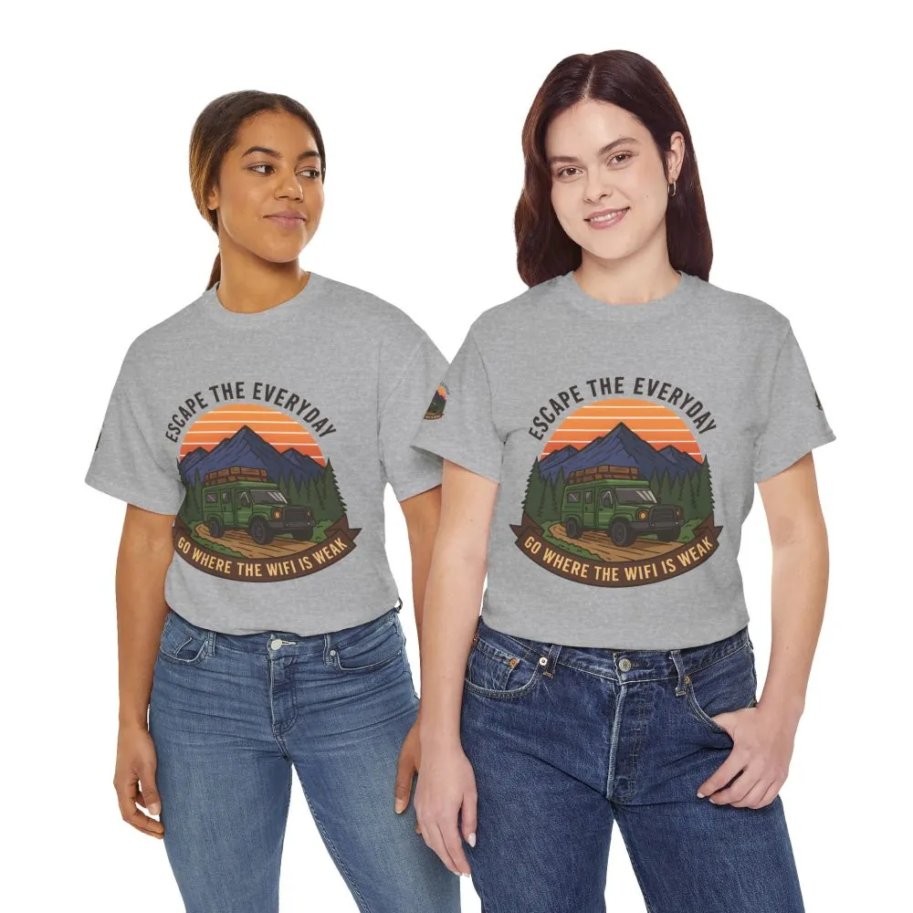 18173954700256240338_2048.jpeg Unisex Heavy Cotton Tee — "Go Where the WiFi Is Weak" Adventure Shirt