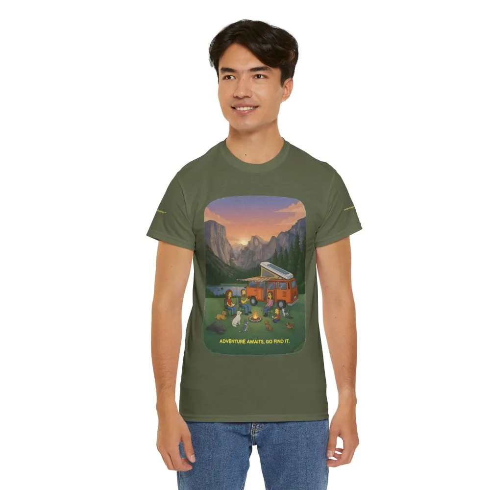18188144695230628633_2048.jpeg Unisex Heavy Cotton Tee — "Adventure Awaits-Go Find It" Design Sitcom-Line