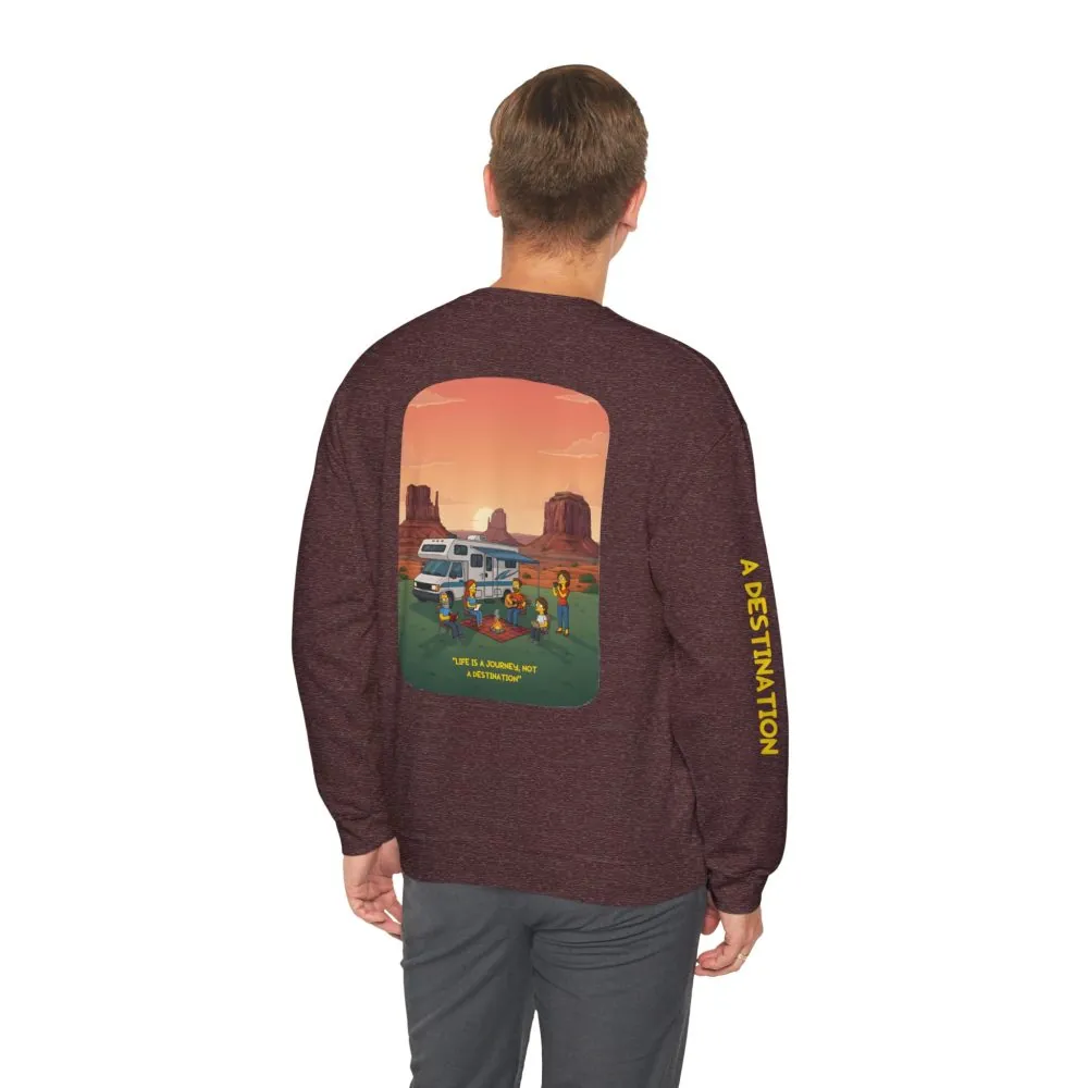 18196422189159239984_2048.jpeg Unisex Heavy Blend™ Crewneck Sweatshirt — "Life Is A Journey-Not A Destination" Design Sitcom-Line