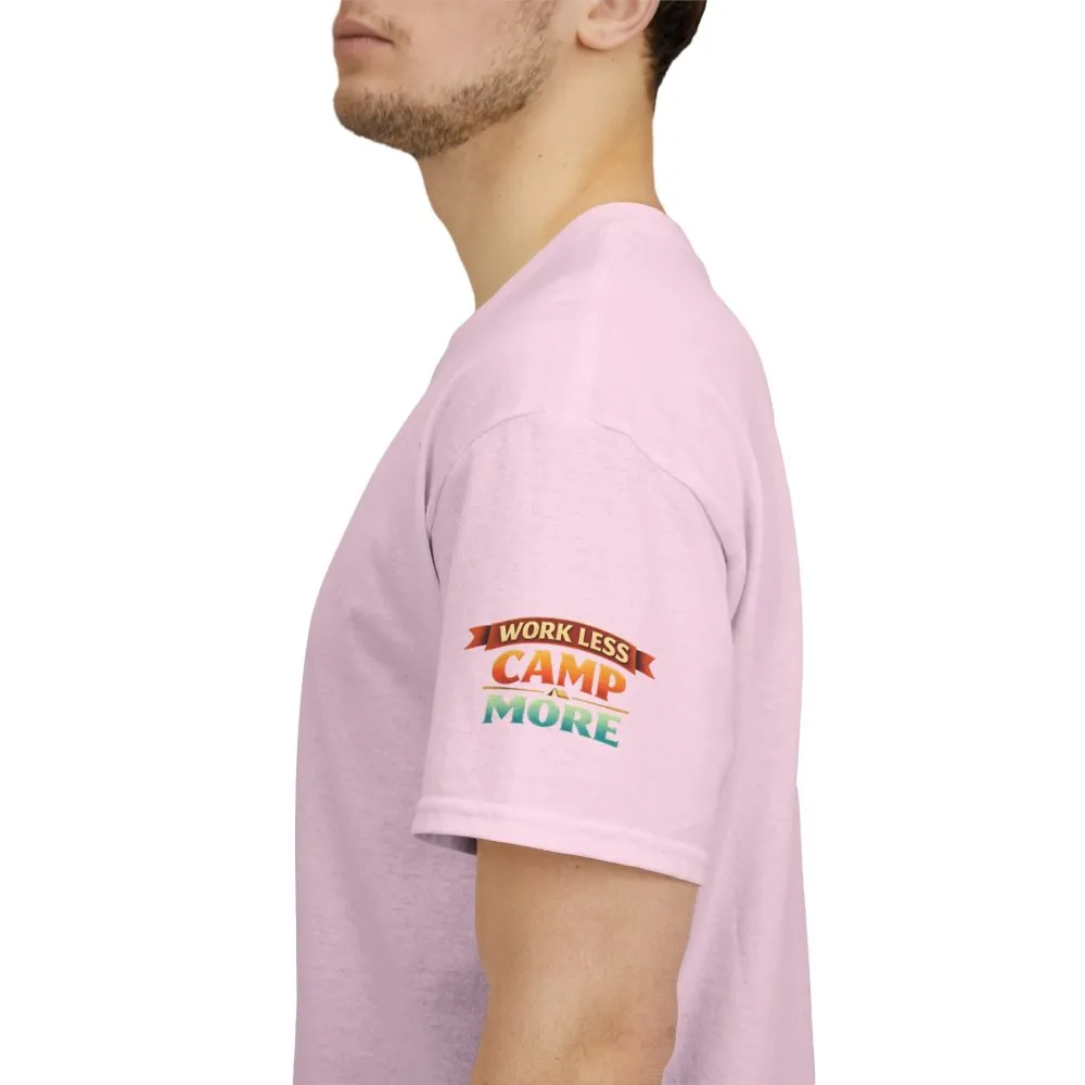 18210962828400755915_2048.jpeg Unisex Heavy Cotton Tee — "Work Less-Camp More" Design Scenic-Line