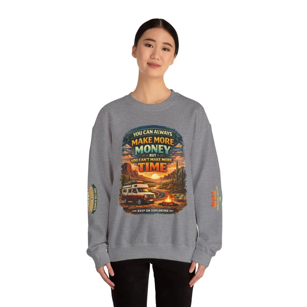 18236792284601422753_2048.jpeg Unisex Heavy Blend™ Crewneck Sweatshirt — "You Can Always Make More Money" Design Scenic-Line