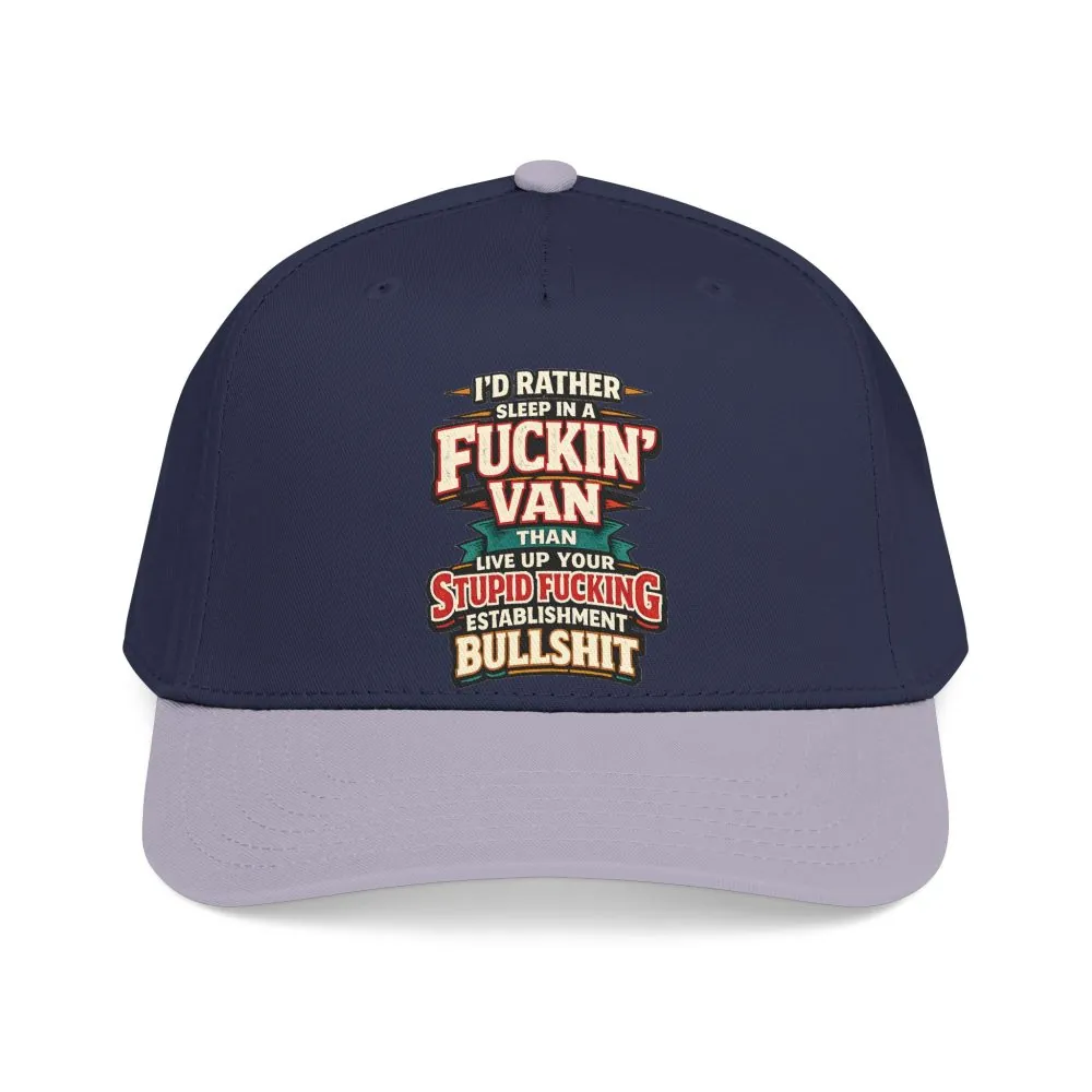 18245895061958456321_2048.jpeg Baseball Cap - "I´d Rather Sleep in A Fucking Van" Design F**K-Line