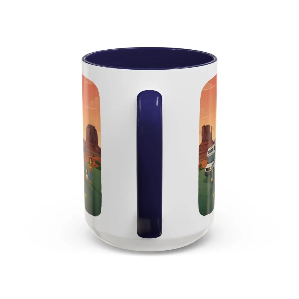 Accent Coffee Mug (11, 15oz) — "Life Is A Journey-Not A Destination" Design Sitcom-Line