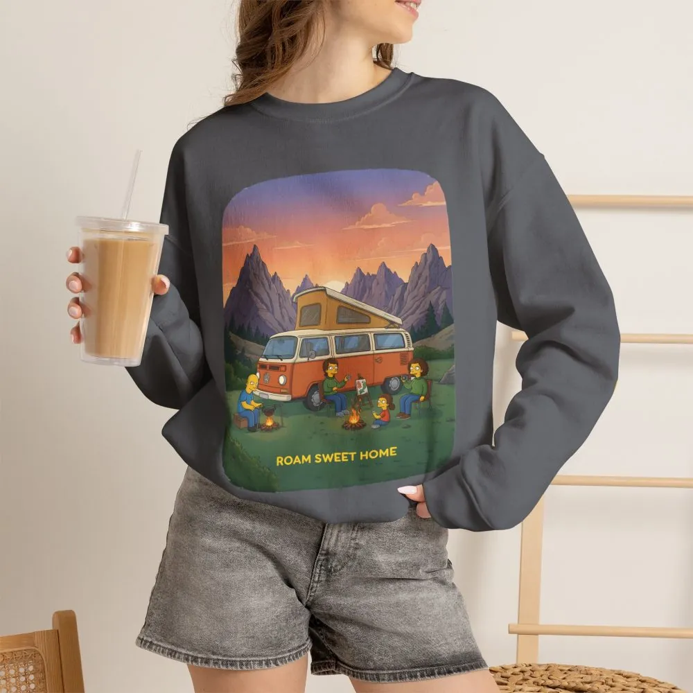 Unisex Heavy Blend™ Crewneck Sweatshirt — "Roam Sweet Home" Design Sitcom-Line