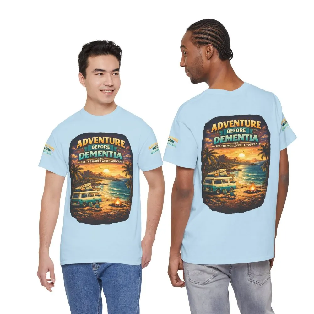 18265334273152162220_2048.jpeg Unisex Heavy Cotton Tee — "Adventure Before Dementia" Design Scenic-Line