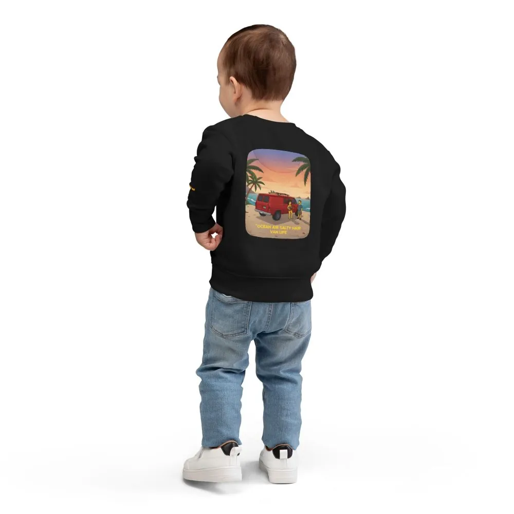Toddler Sweatshirt - "Ocean Air Salty Hair Van Life" (Design Sitcom-Line)