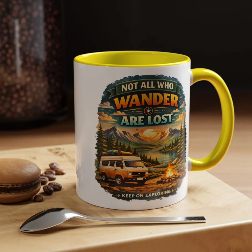 18292856721284360983_2048.jpeg Accent Coffee Mug (11, 15oz) — "Not All Who Wander Are Lost" Design Scenic-Line
