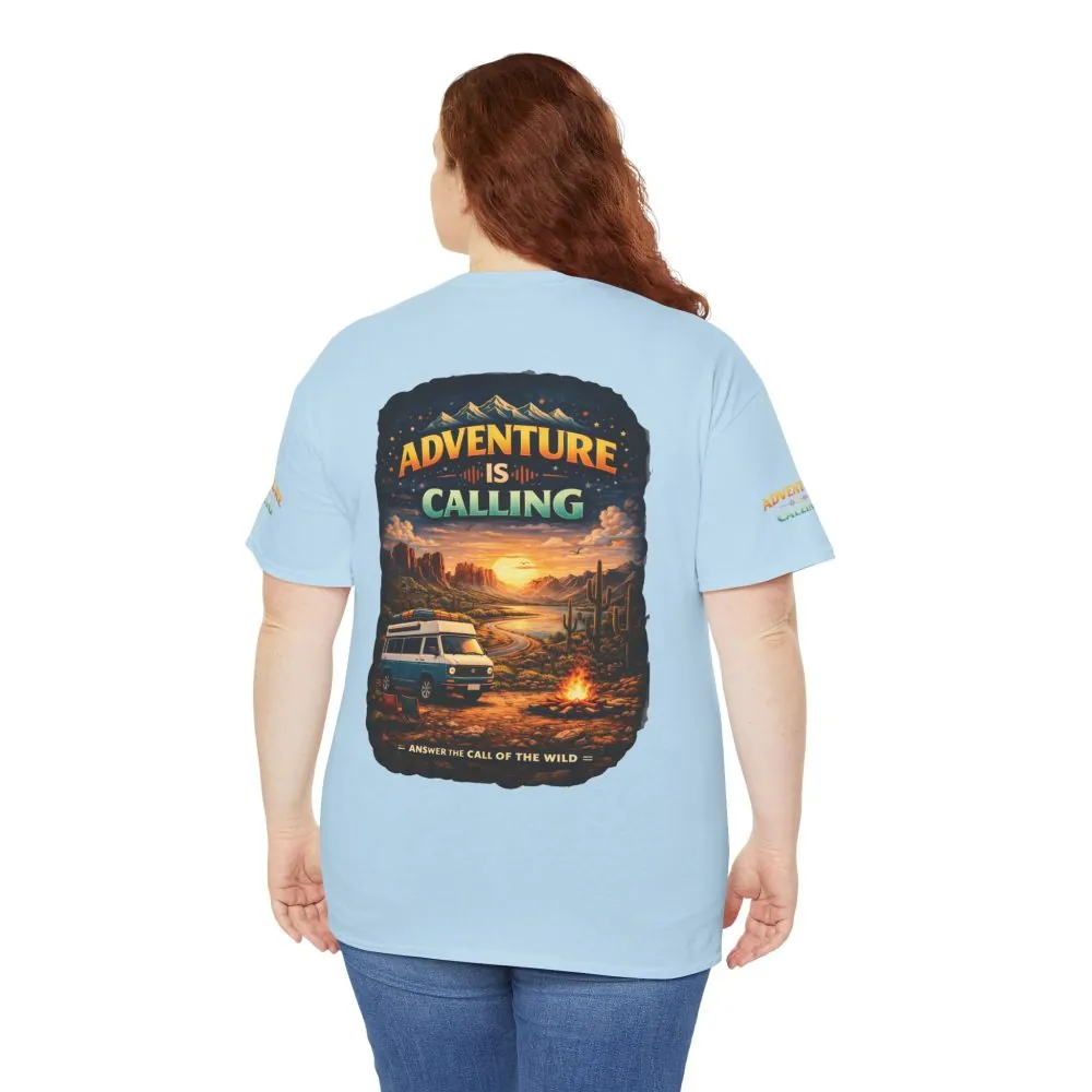 18299211054268293364_2048.jpeg Unisex Heavy Cotton Tee — "Adventure Is Calling" Design Scenic-Line
