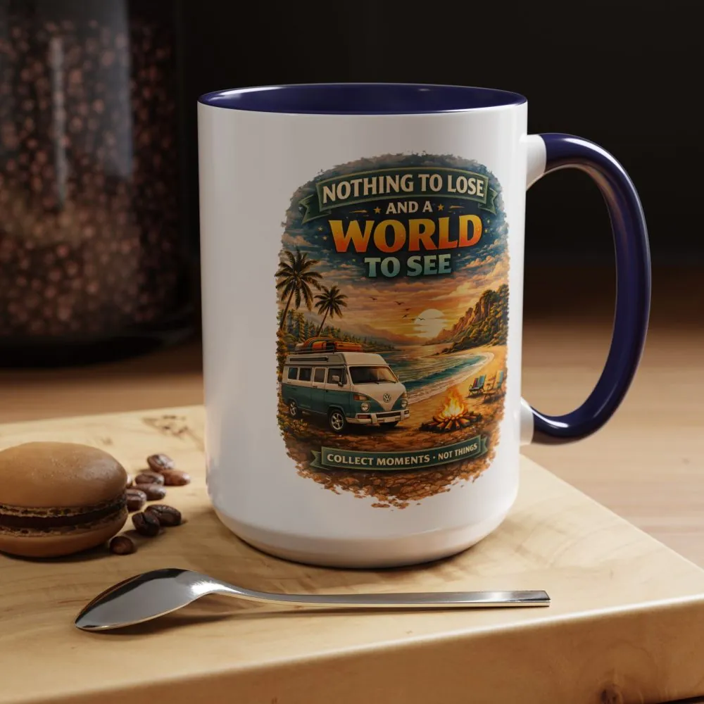 Accent Coffee Mug (11, 15oz) — "Nothing To Lose" Design Scenic-Line