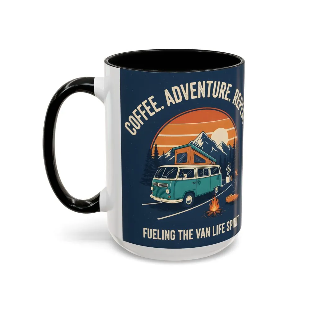 18380415836102718615_2048.jpeg Accent Coffee Mug (11, 15oz) - "Coffee. Adventure. Repeat."