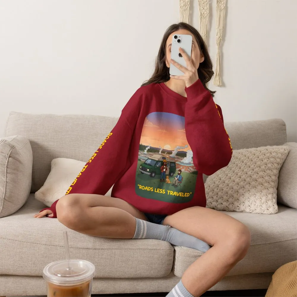 1838448014791950770_2048.jpeg Unisex Heavy Blend™ Crewneck Sweatshirt — "Roads Less Traveled" Design Sitcom-Line