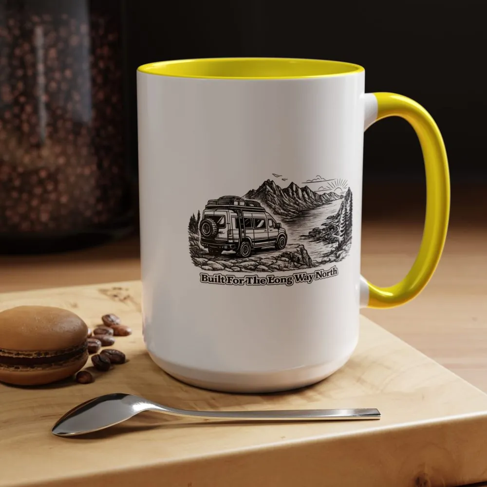 18421492201178448865_2048.jpeg Accent Coffee Mug (11, 15oz) — "Built For The Long Way North" Design Minimal-Line