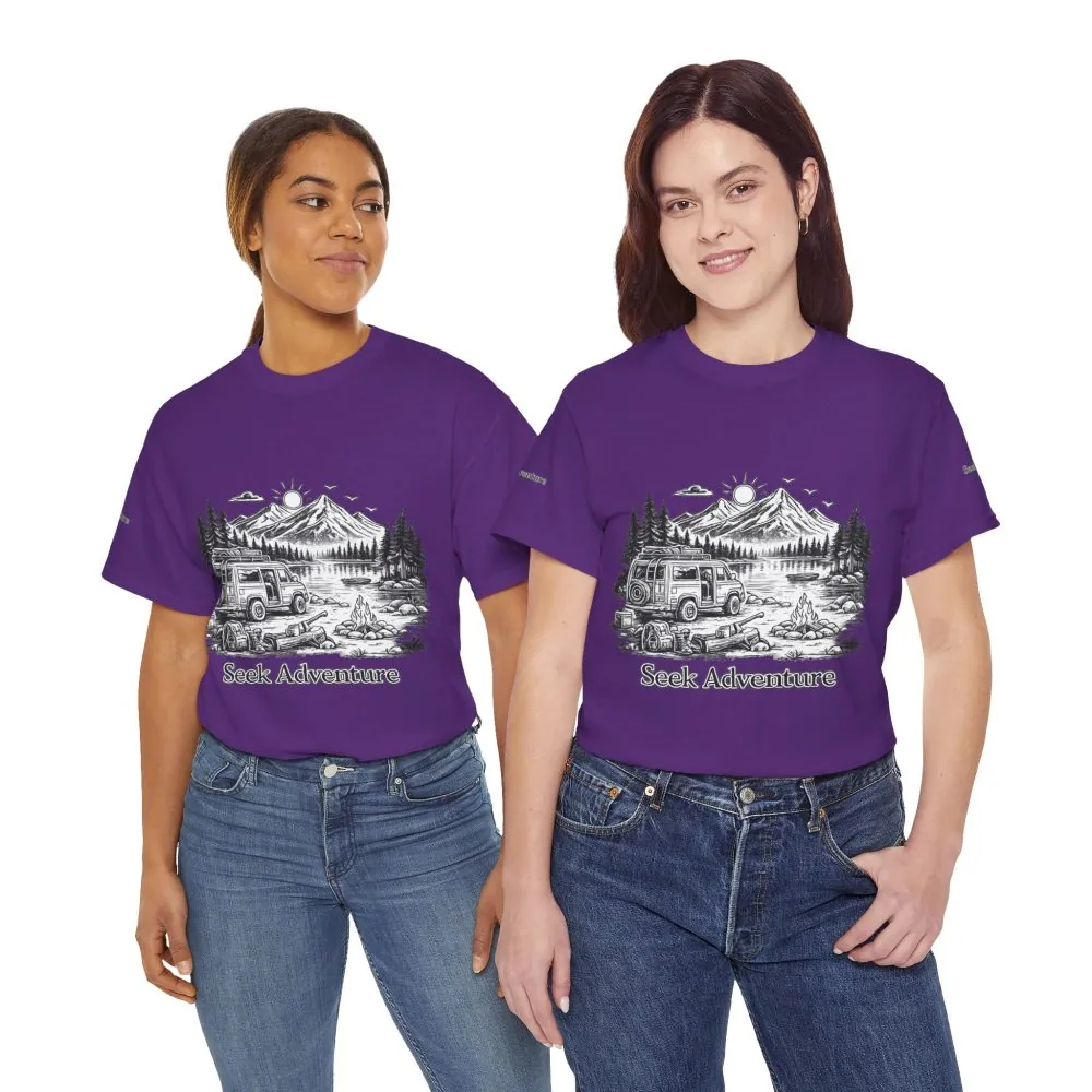 18443029051228725764_2048.jpeg Unisex Heavy Cotton Tee — "Seek Adventure" Design Minimal-Line