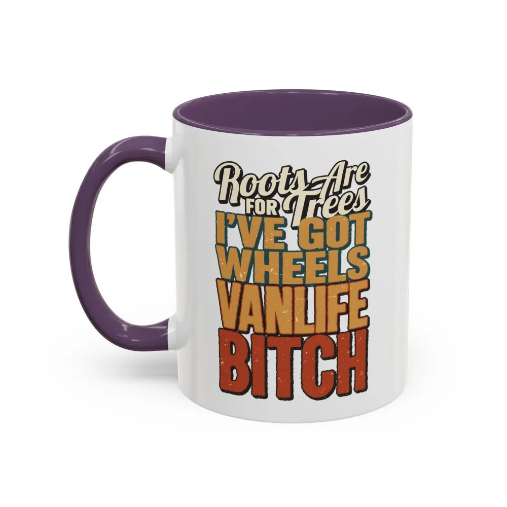 Accent Coffee Mug (11, 15oz) — "Roots Are For Trees" Design F**K-Line