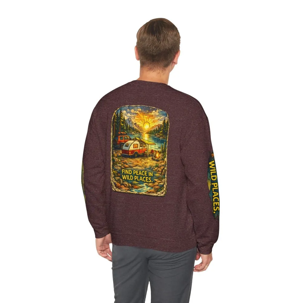 1862936366824338096_2048.jpeg Unisex Heavy Blend™ Crewneck Sweatshirt — "Find Peace In Wild Places" Design Cubic-Line