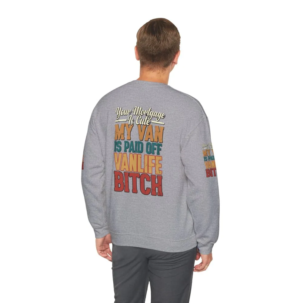 1862975229400906479_2048.jpeg Unisex Heavy Blend™ Crewneck Sweatshirt — "Your Mortgage Is Cute" Design F**K-Line